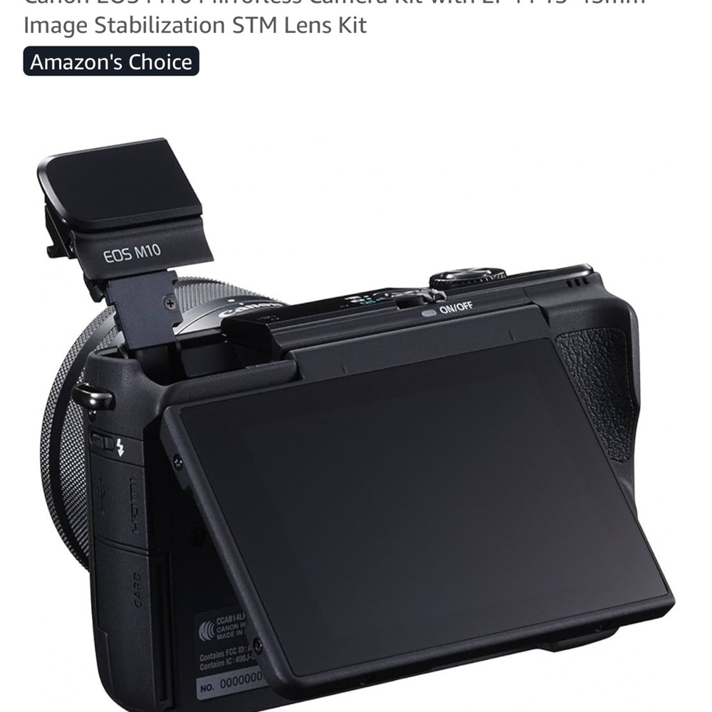 Canon EOS M10 Black Digital Camera with Articulating Screen - Picture 6 of 6